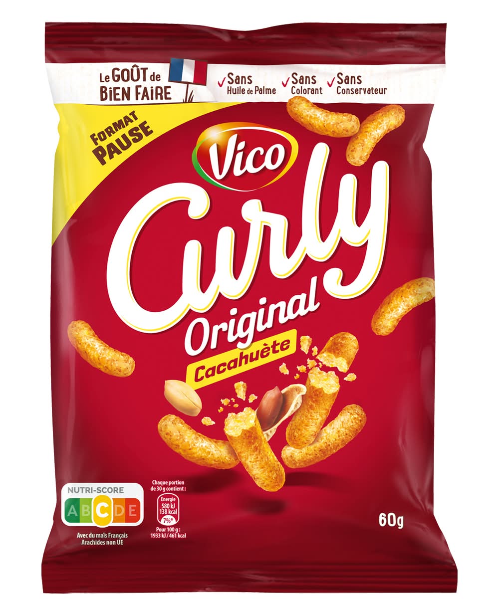 Vico - Curly cacahuète l'original (60g)