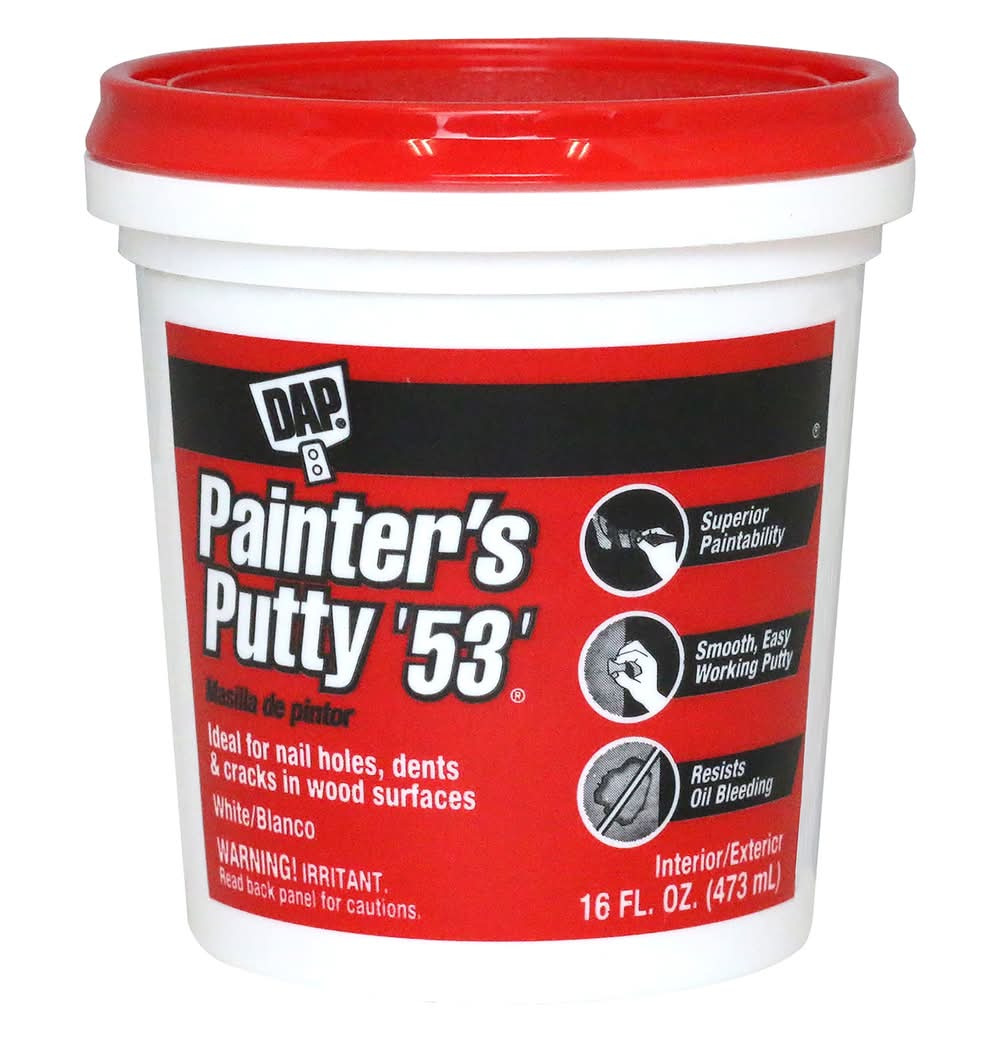 DAP Painters Putty White Interior/Exterior Waterproof , Spackling 1 Pint(s)