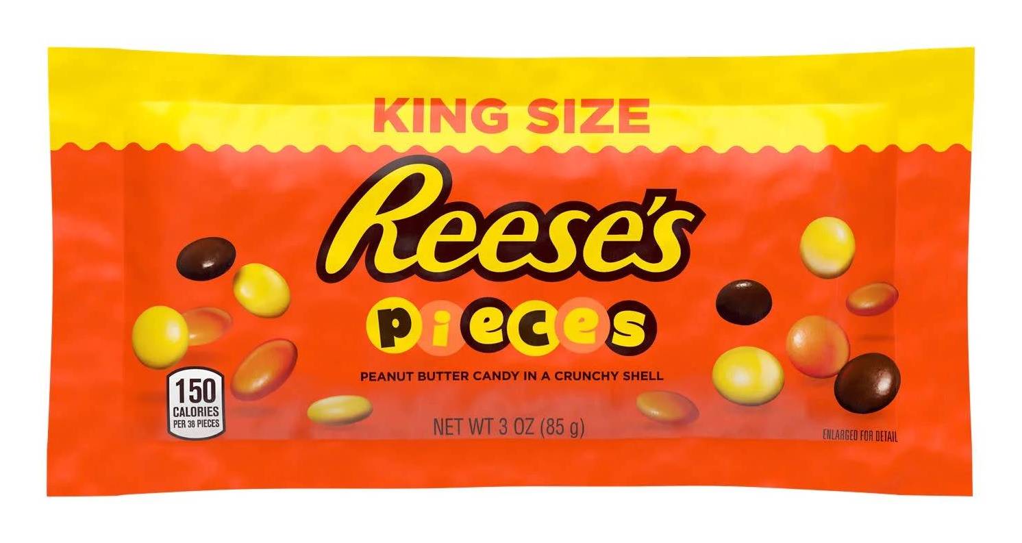 Reese's Pieces Peanut Butter In a Crunchy Shell King Size Candy (3oz)
