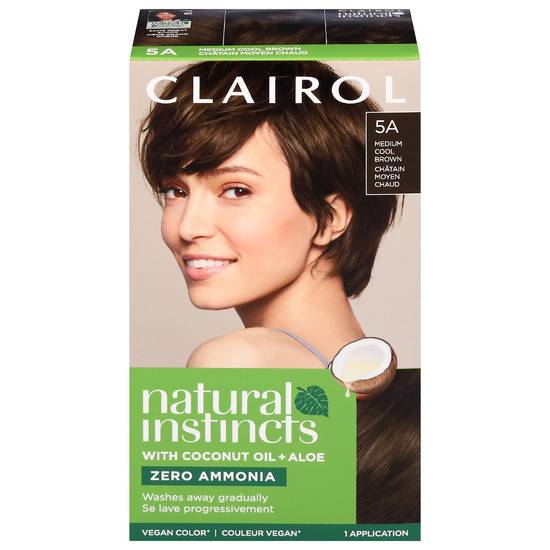 Clairol Natural Instincts Medium Cool Brown 5a Hair Color