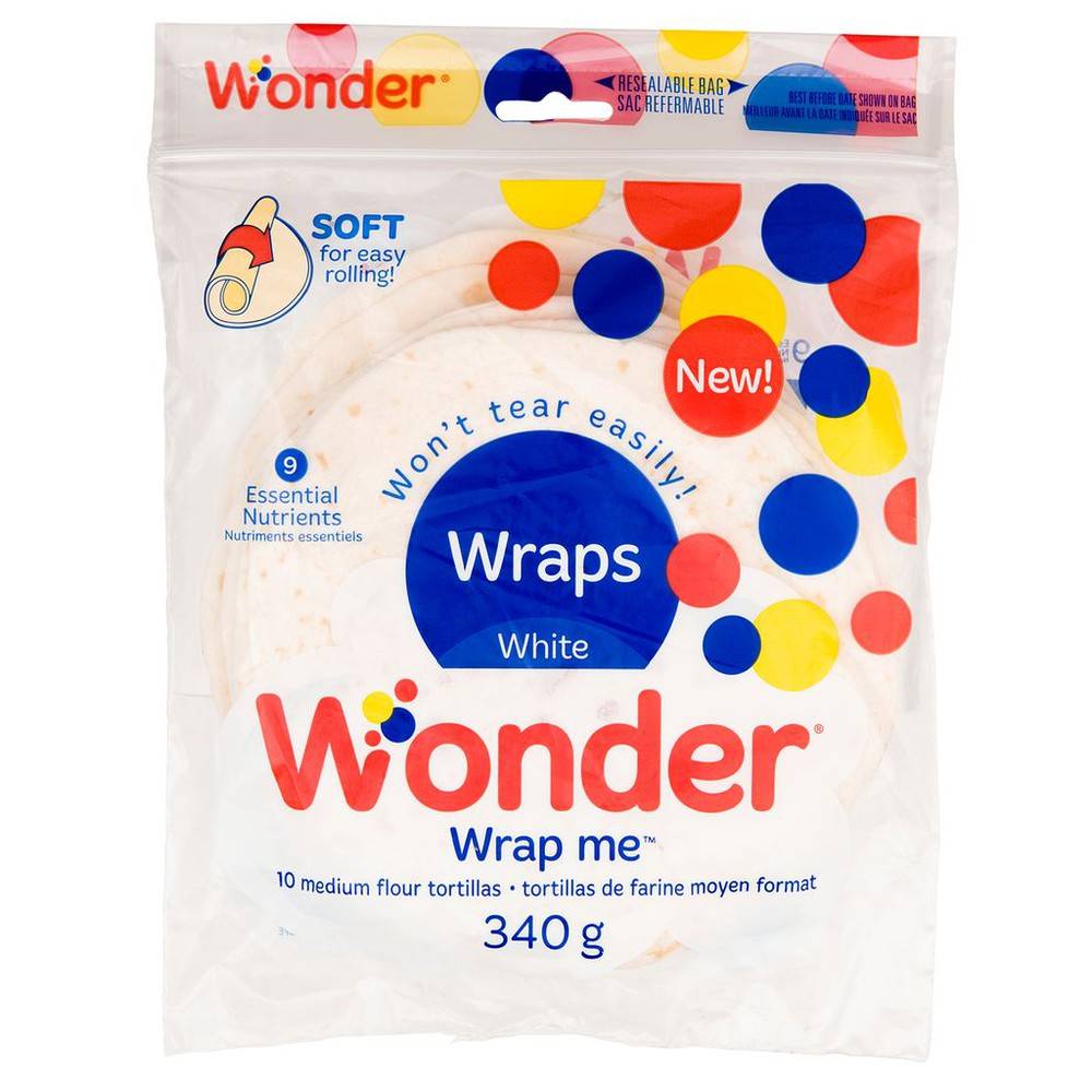 Wonder Original Medium Wraps (340 g)