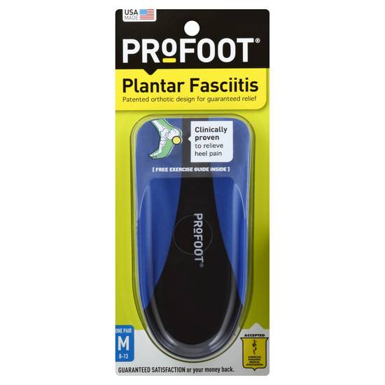 Profoot Plantar Fasciitis Insole For Men Size m (1 pair)