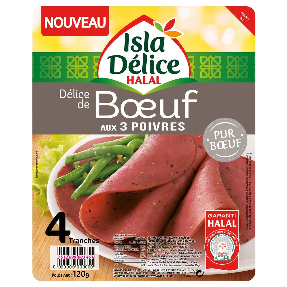 Isla Délice - Émincé de bœuf aux 3 poivres (4 pièces)