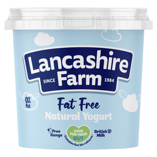 Lancashire Farm 0% Fat Free Natural Yogurt (1kg)