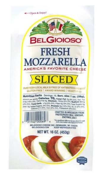 BelGioioso Sliced Fresh Mozzarella Cheese (16 oz)