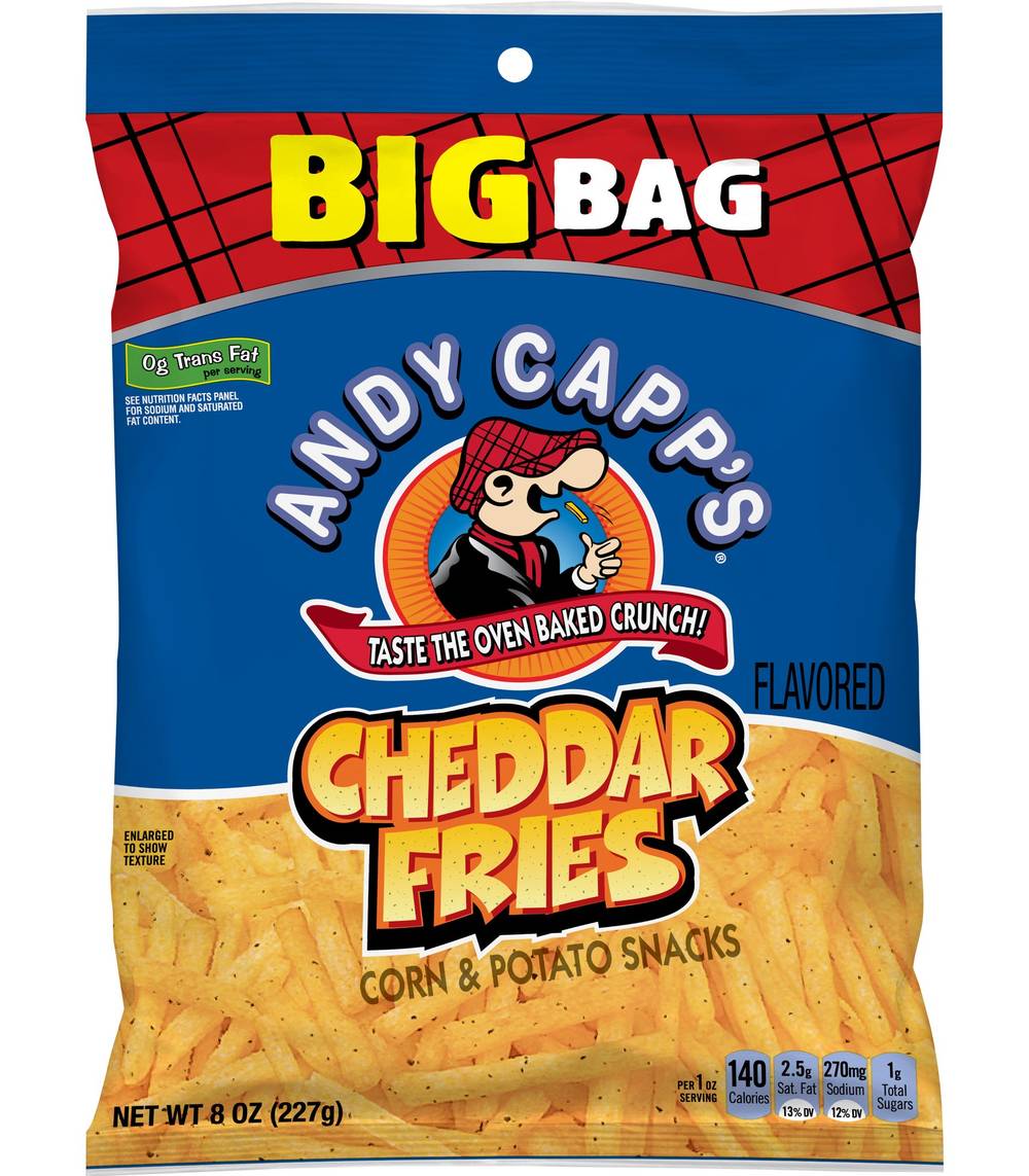 Andy Capp's Cheddar Fries Corn and Potato Snacks