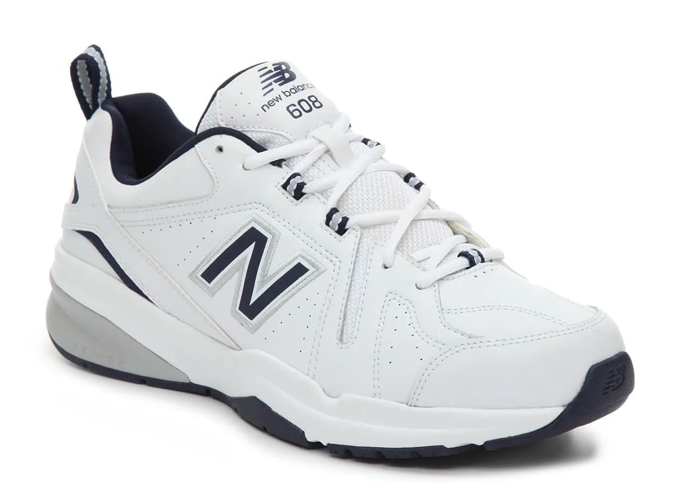 New Balance 608 V5 Training Shoe - Men's (White/Navy Extra Wide - 11)
