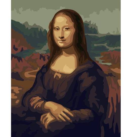Artist's Loft Mona Lisa Paint By Number Kit With Wood Display Hanger, 8x10 in