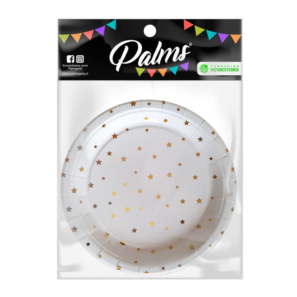 Palms pack platos estrellas (bolsa 10 u)