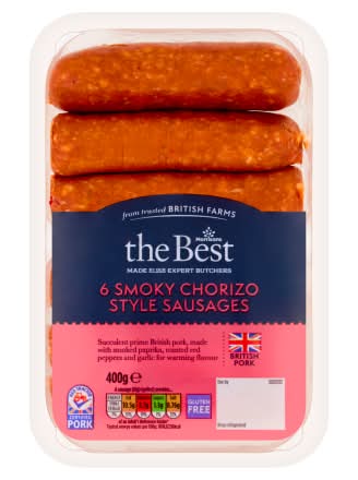 Morrisons The Best Smoky Chorizo Style Sausages (6 pack)