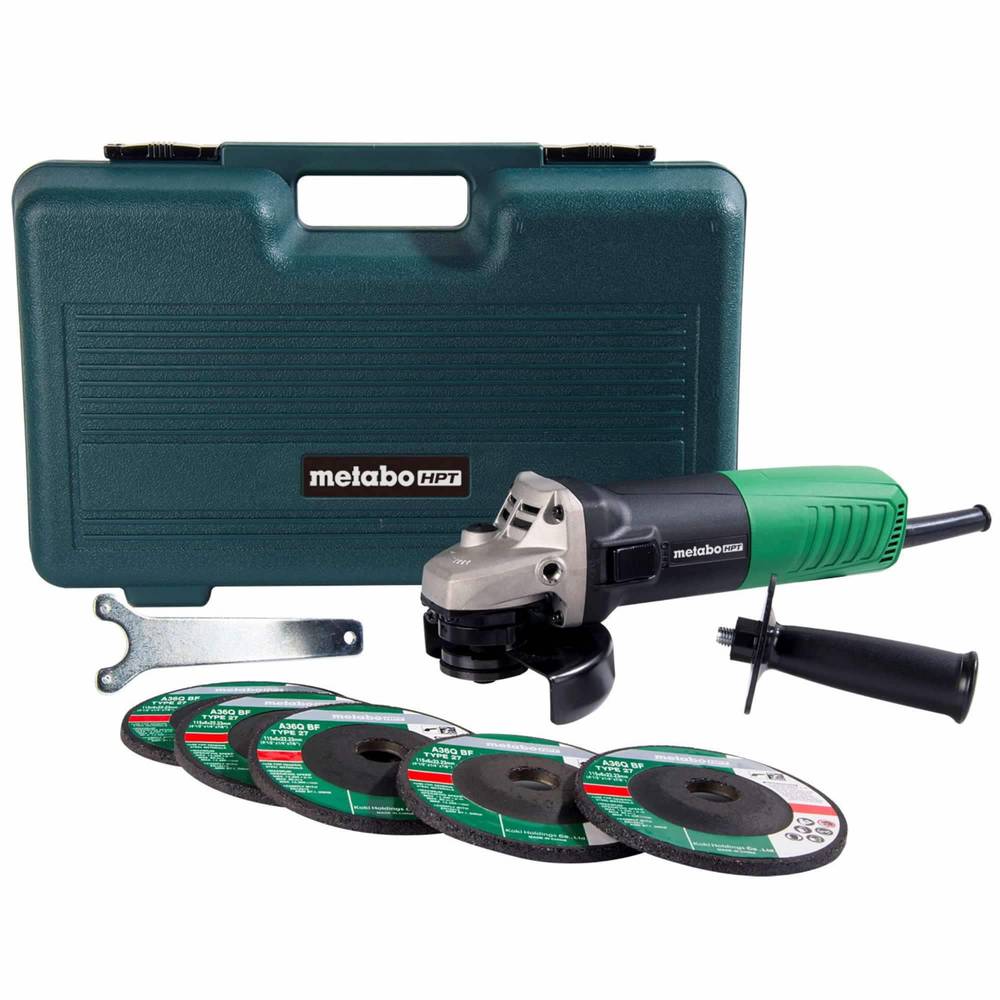 Metabo HPT 4.5-in 6.2 Amps Sliding Switch Corded Angle Grinder | G12SR4M