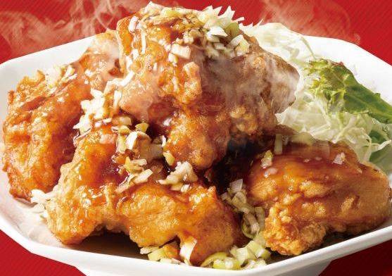 油淋鶏 Fried Chicken with Leek and Vinegar Sauce