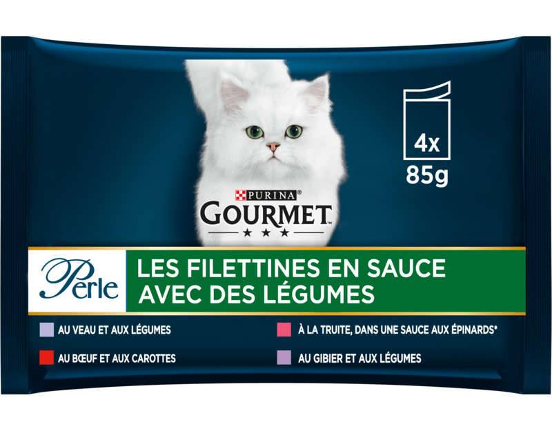 Gourmet Perle Les Filettines Avec des légumes 4x85g
