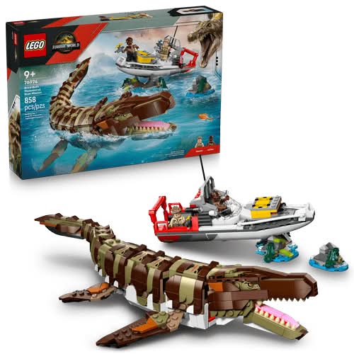 LEGO · Jurassic world misión naval: mosasaurus construible 76974