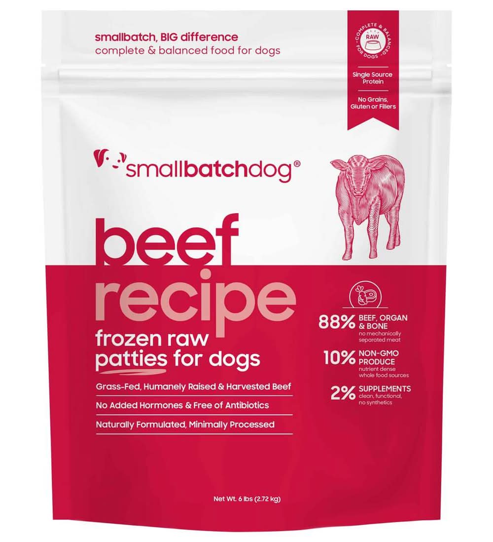 Smallbatch Beef Batch Patties Raw Frozen Dog Food (96 oz)