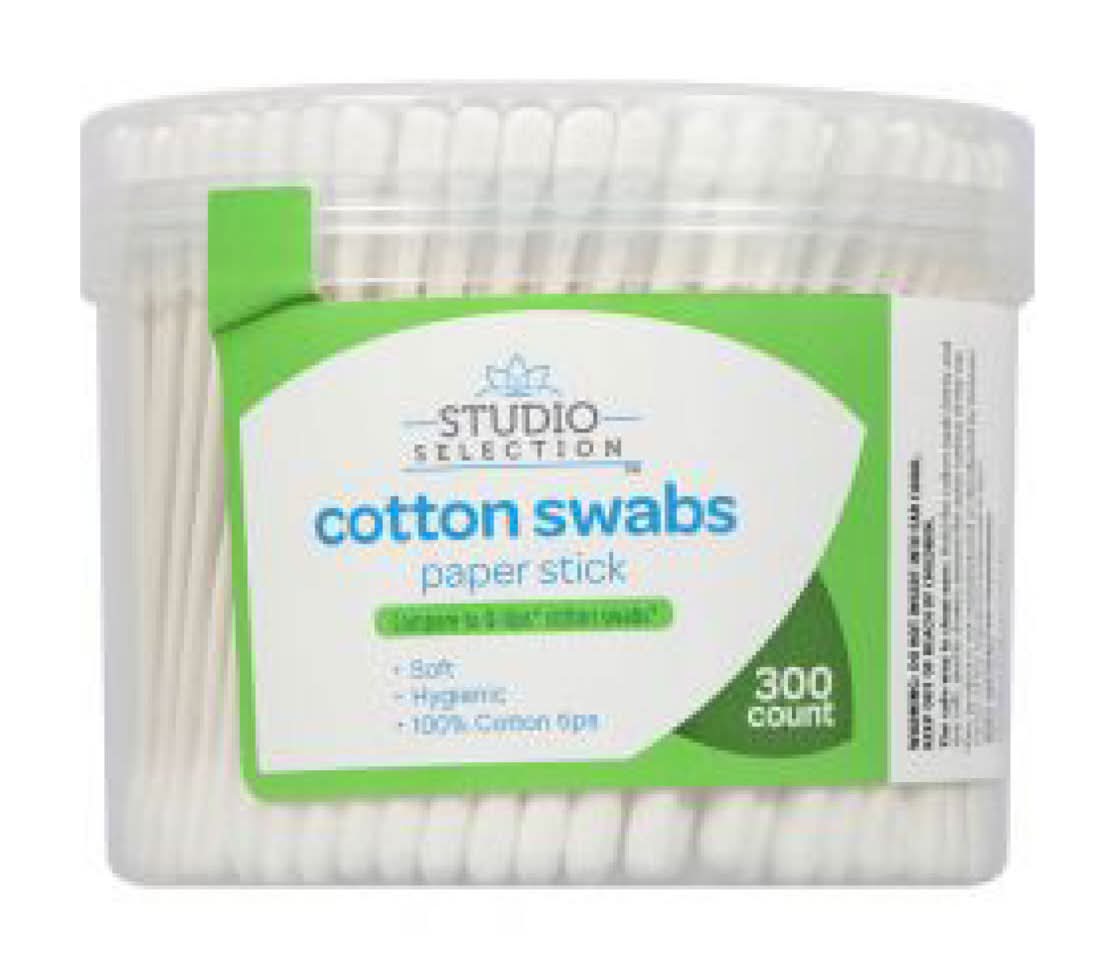 Studio Selection Cotton Swabs Paper Stick (300 ct)