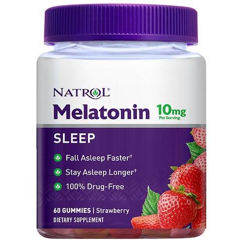 Natrol Melatonin 10mg, Sleep Support, Gummies Strawberry - 60.0 ea