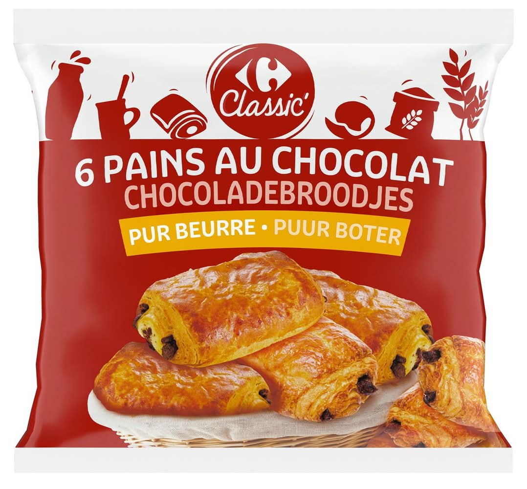 Carrefour Classic'' 6 Pains au Chocolat 420 g