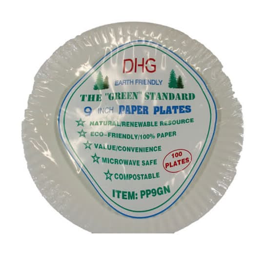 DHG Professional Paper Plates, 9" (100 ct)