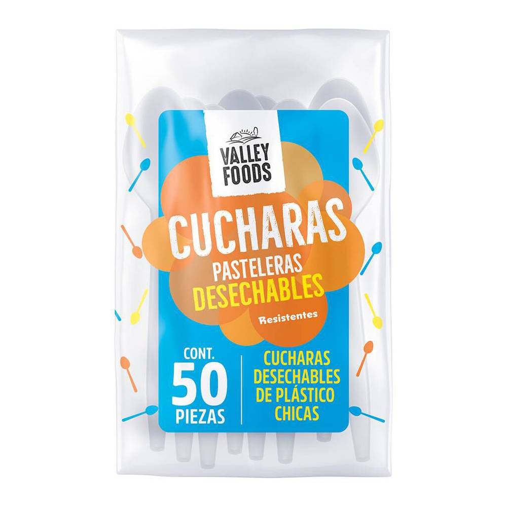 CUCHARA DESECH CHICA VALLEY FOODS 50PZ