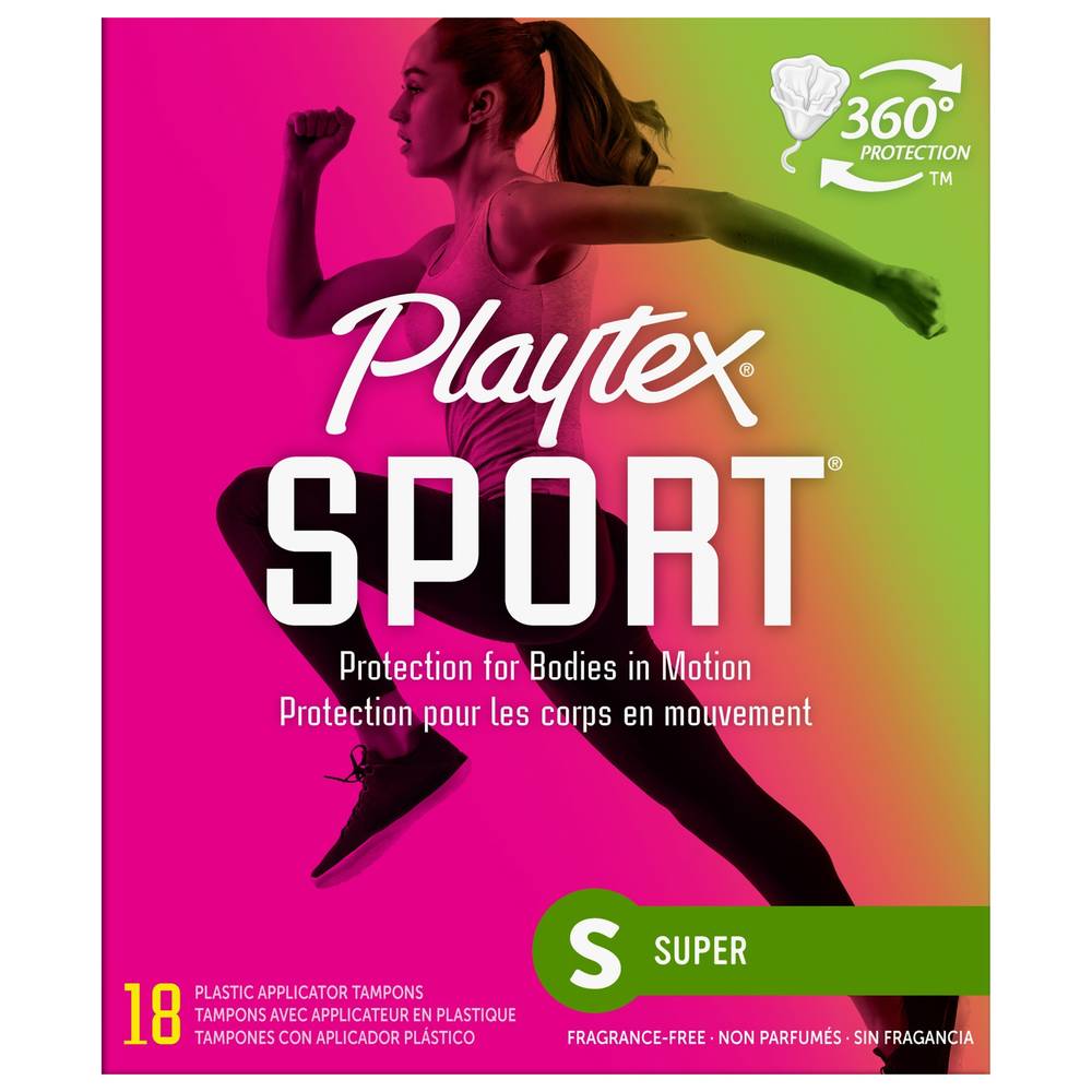 Playtex Sport Tampons Super Absorbency (18 ct)