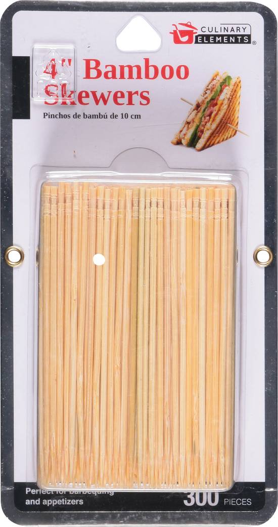Culinary Elements Bamboo Skewers 4 Inches (300 ct)