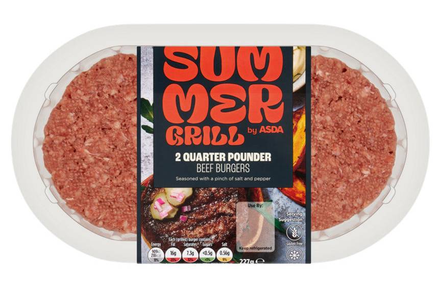 ASDA Summer Grill Beef Burgers (227g)