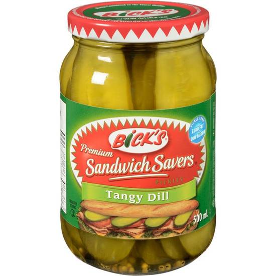 Bick's Sandwich Savers Tangy Dill Pickles (500 ml)