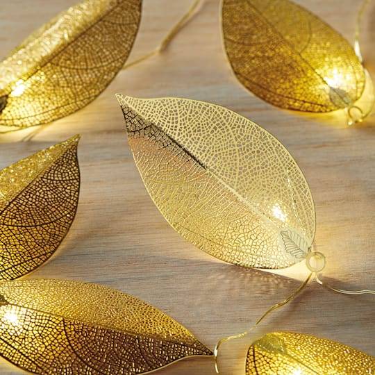 Ashland Warm White Led Gold Leaf String Lights (10 ct)