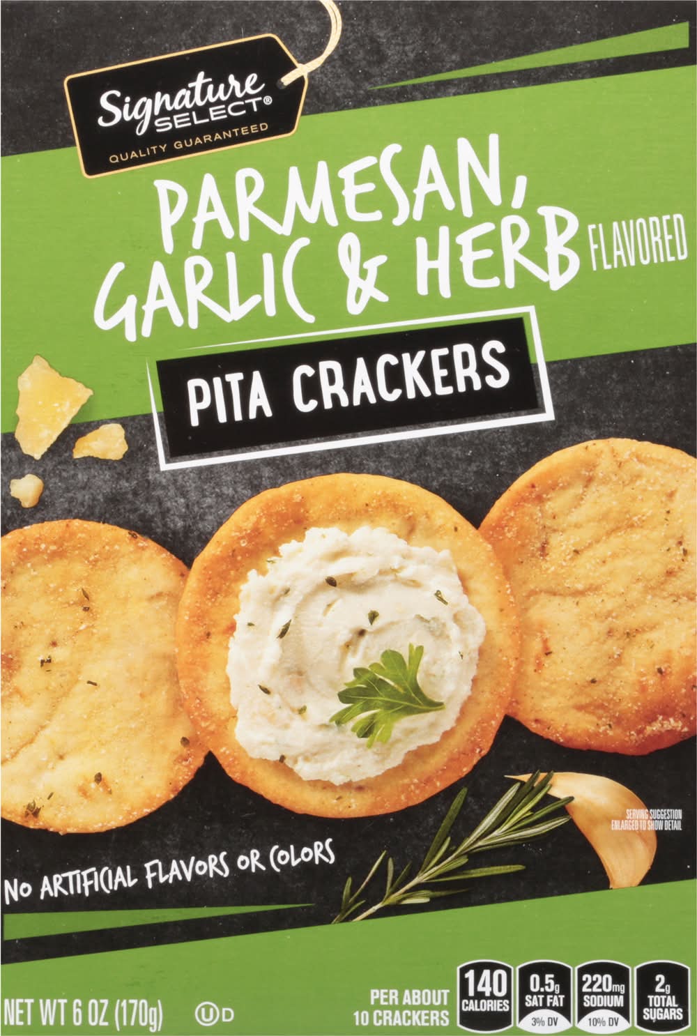 Signature Select Pita Crackers, Paramesan, Garlic & Herb (6 oz)
