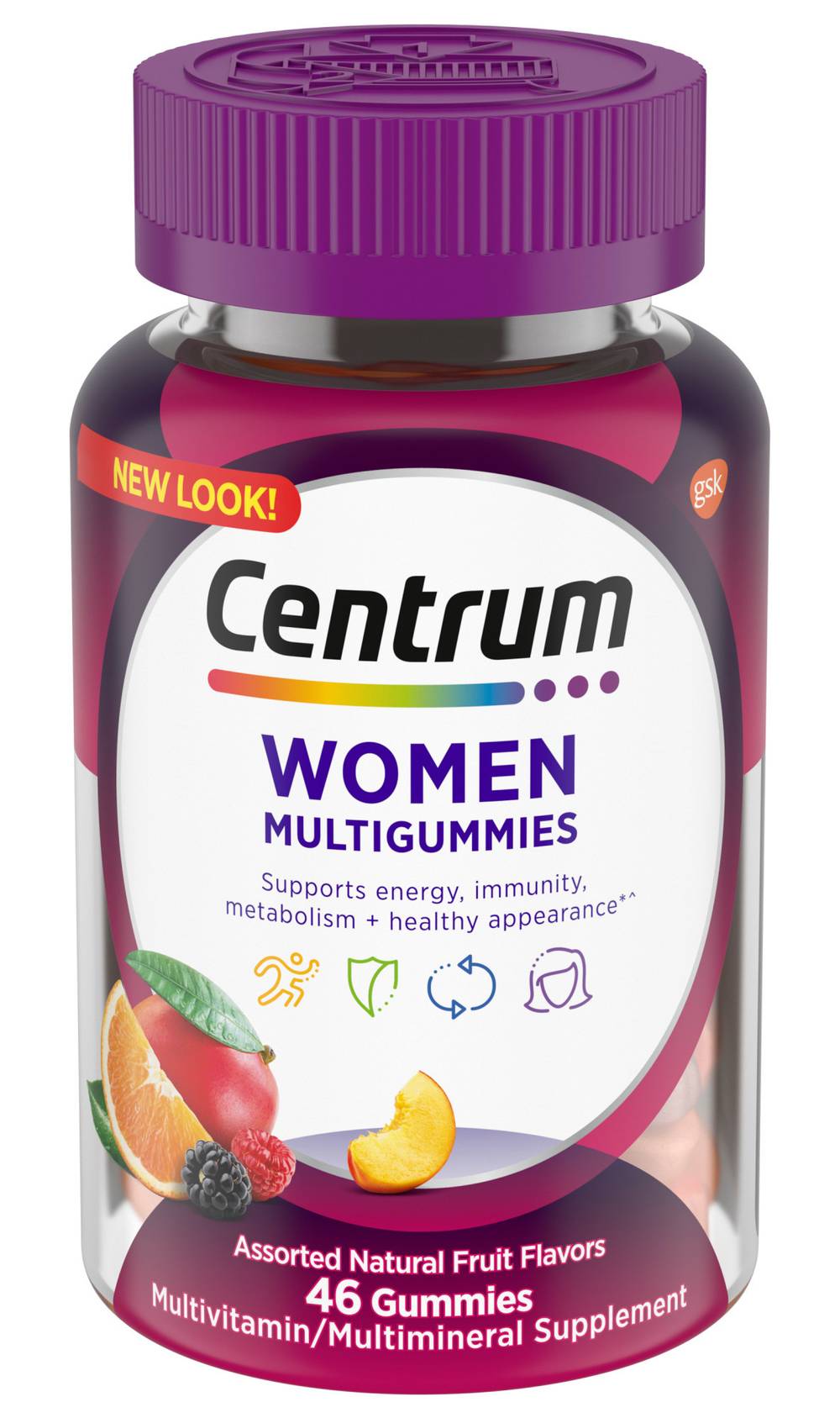 Centrum Women Multigummies Supplements For Energy Supports, Assorted (46 ct)