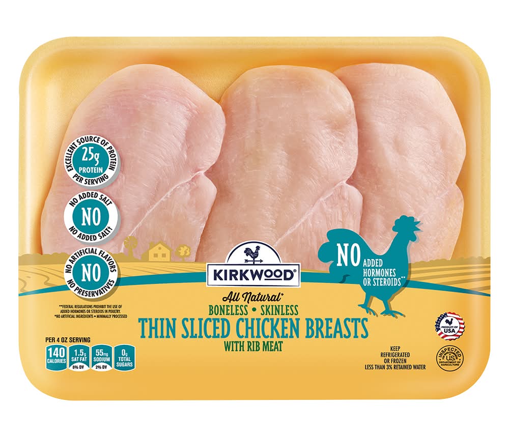 Kirkwood Fresh Thin Sliced Chicken Breasts