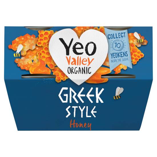Yeo Valley Organic Greek Style Honey 4 X 100g (400g)