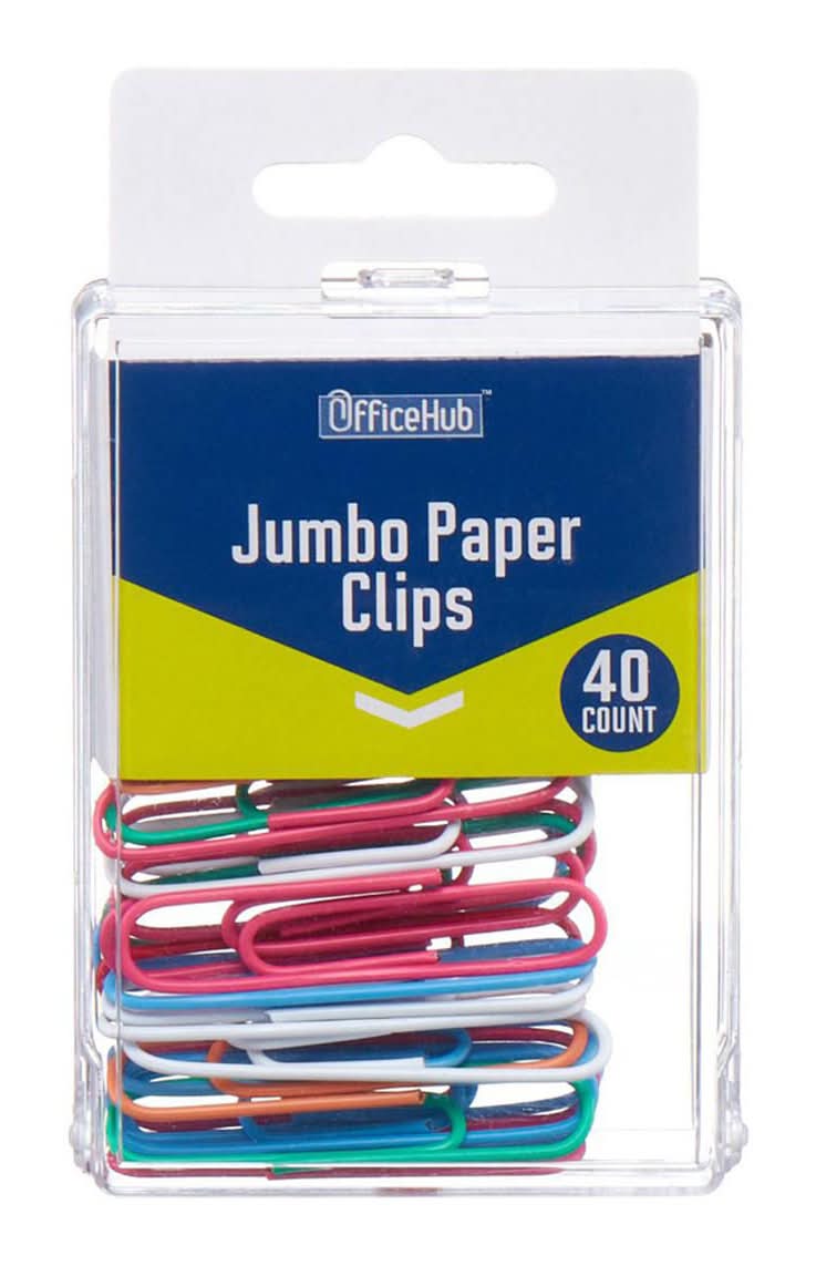 OfficeHub Jumbo Paper Clips 40 Ct