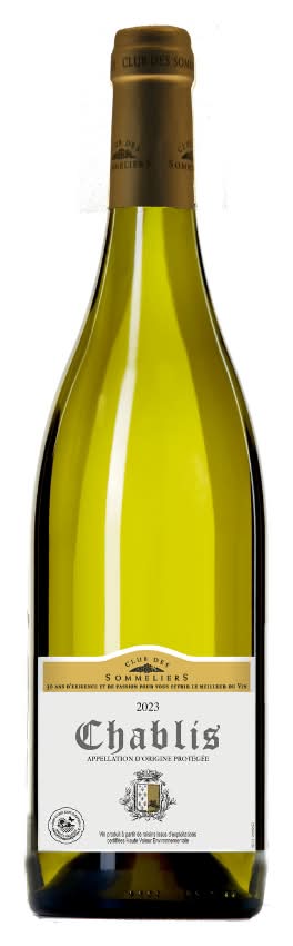 Club des Sommeliers - Vin blanc chablis, 2023 (750ml)