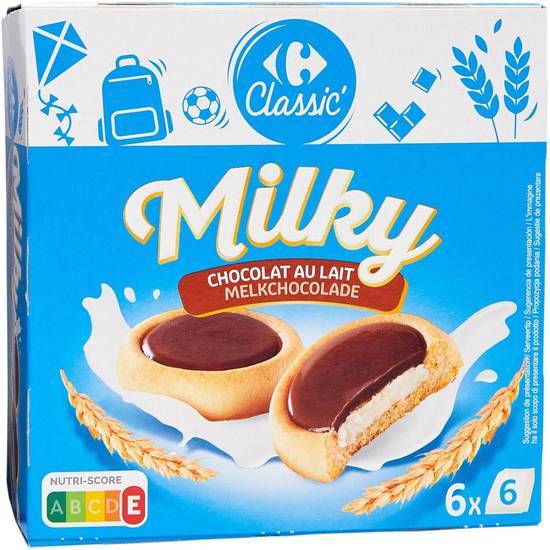 Carrefour Classic' - Milky biscuits (chocolat au lait)