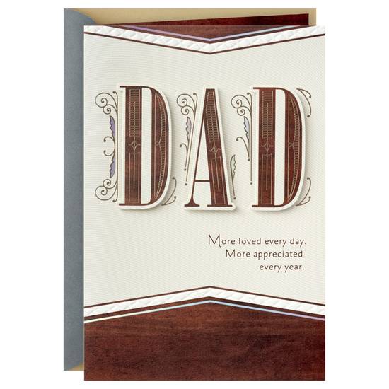 Hallmark Fathers Day Card For Dad From Son or Daughter (more loved every day)