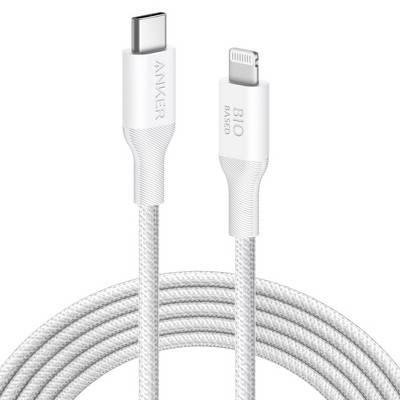 Anker Bio-Braided Lightning To Usb-C Eco Friendly Fast Charging Cable, White