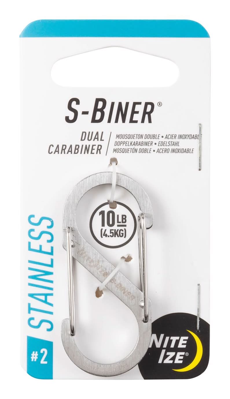 Nite Ize S-Biner Stainless Steel Silver Dual Carabiner S-Biner