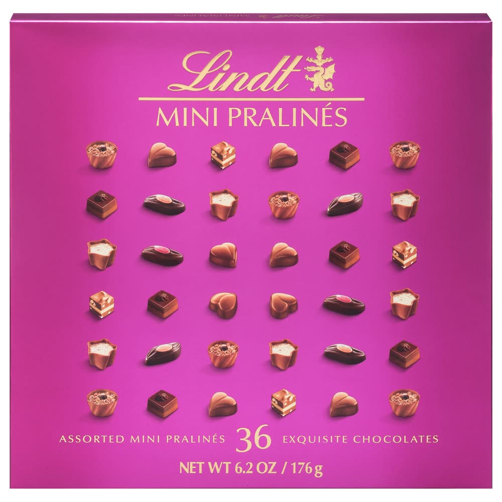 Lindt Mini Assorted Pralines Exquisite Chocolates (6.2 oz, 36 ct)