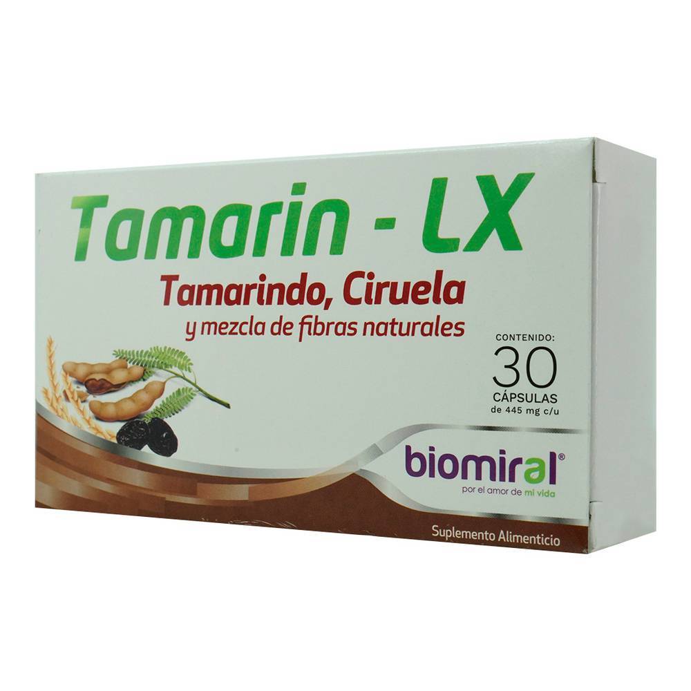 Biomíral suplemento alimenticio tamarin-lx 445 mg (30 cápsulas)