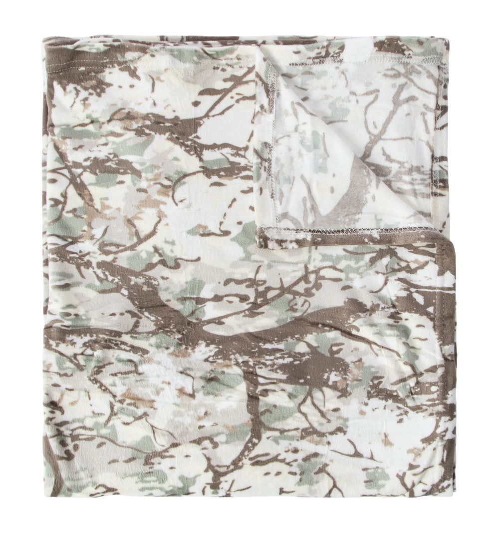 Two-Sided Plush Blanket 50in x 60in Forest Camo