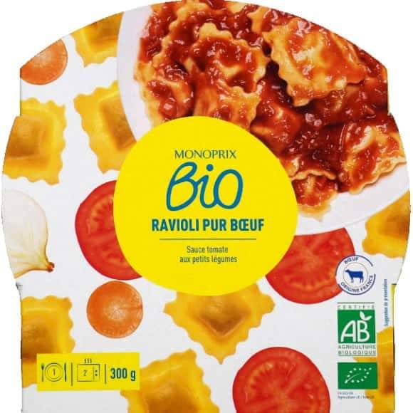 Monoprix Bio Ravioli Pur Boeuf La Barquette Micro-Ondable De 300G