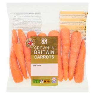 Co-op British Carrots 500g (Co-op Member Price £0.45 *T&Cs apply)