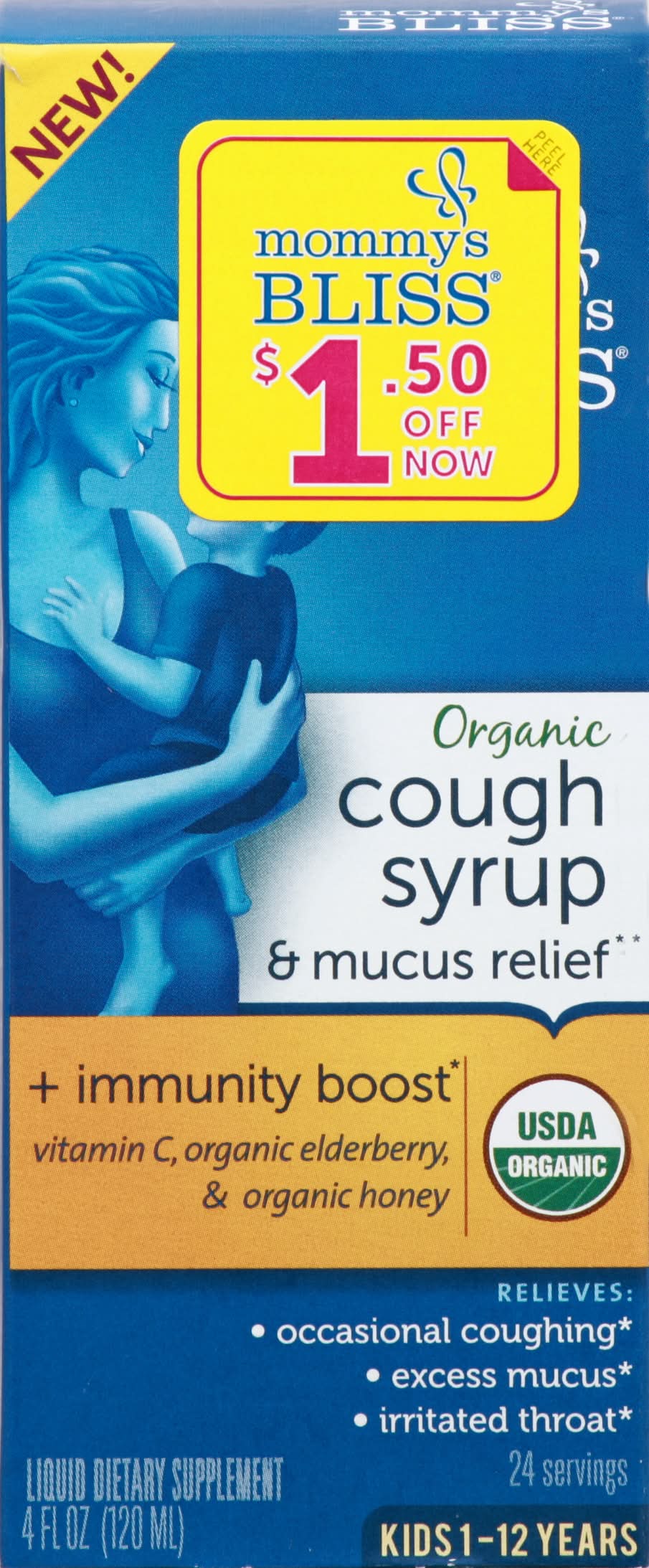 Mommy's Bliss Cough Syrup & Mucus Relief (4 fl oz)