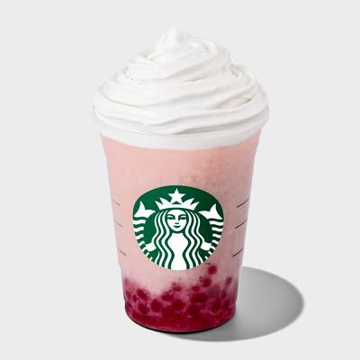 Fresa Cream Frappuccino® con Perlas de Frambuesa