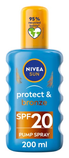 Nivea Sun Protect & Bronze Pump Spray Spf20 (200ml)