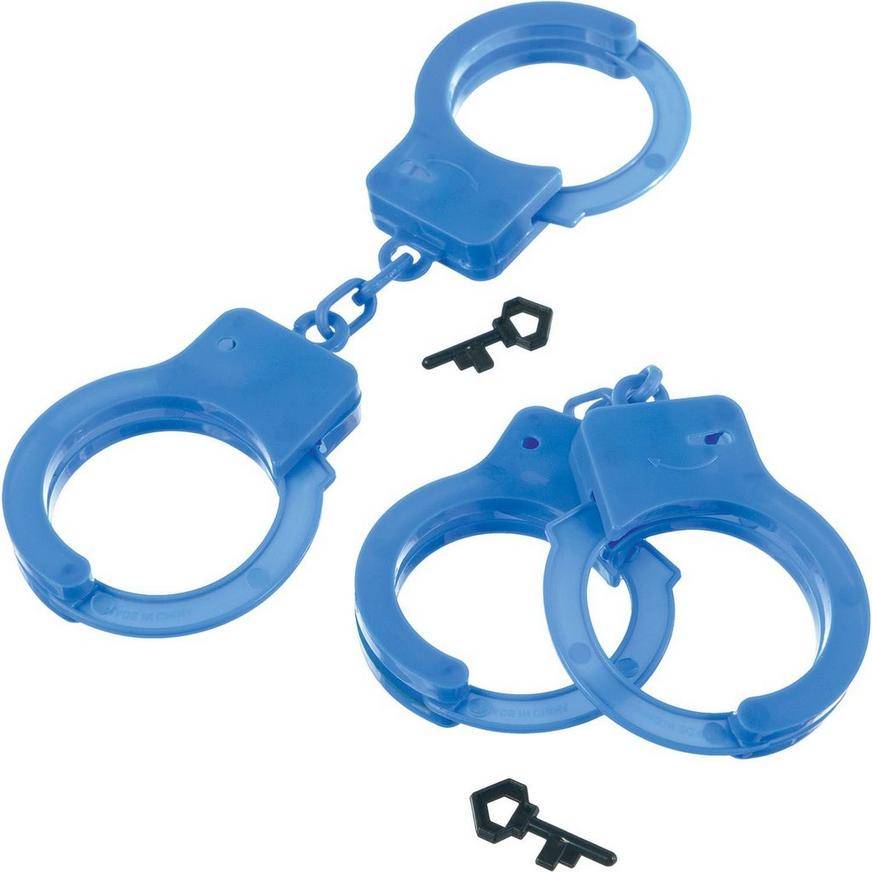 Party City First Responders Handcuff Favors, Assorted (4 ct)