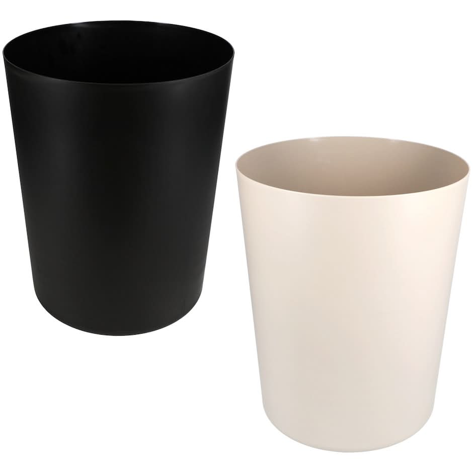 C.O.S. Round Solid Color Waste Basket 5 Gal, Assorted