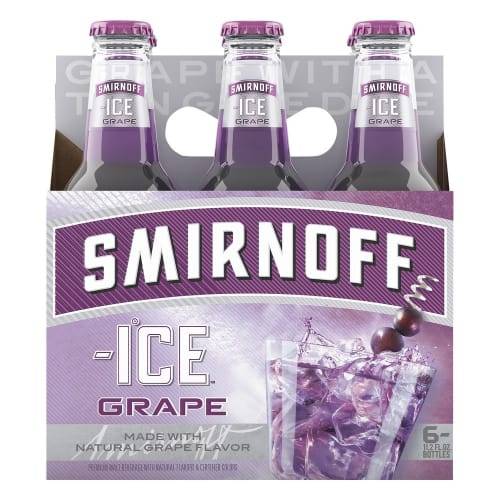 Smirnoff · Ice Grape Malt Drink (6 x 11.2 fl oz)